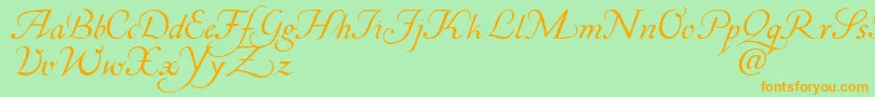 Corabael Font – Orange Fonts on Green Background