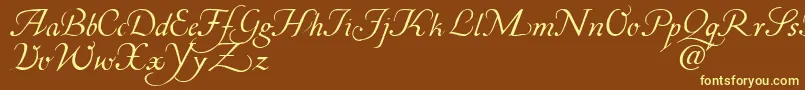 Шрифт Corabael – жёлтые шрифты на коричневом фоне