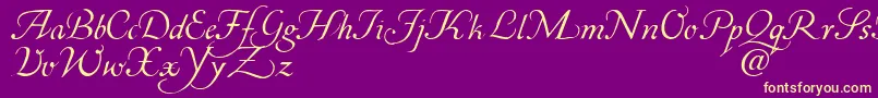Corabael Font – Yellow Fonts on Purple Background