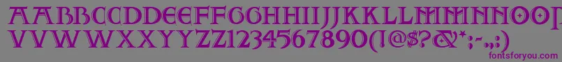 Twoforjuannf Font – Purple Fonts on Gray Background