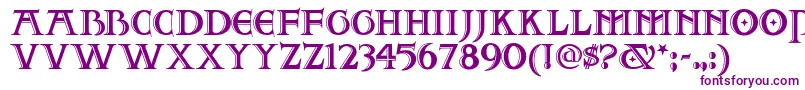 Twoforjuannf Font – Purple Fonts on White Background