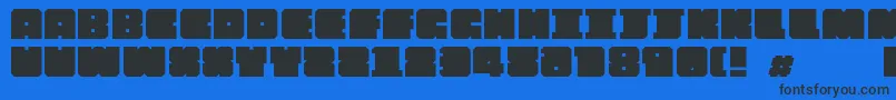Chipofftheblock Font – Black Fonts on Blue Background