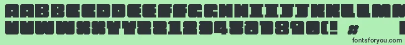 Шрифт Chipofftheblock – чёрные шрифты на зелёном фоне