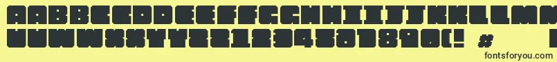 Chipofftheblock Font – Black Fonts on Yellow Background