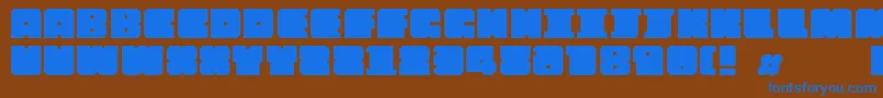Chipofftheblock Font – Blue Fonts on Brown Background