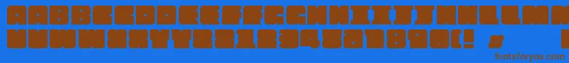 Chipofftheblock Font – Brown Fonts on Blue Background
