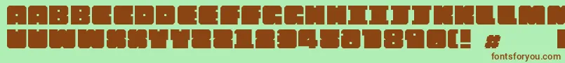 Chipofftheblock Font – Brown Fonts on Green Background