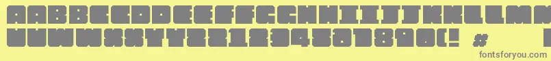 Chipofftheblock Font – Gray Fonts on Yellow Background