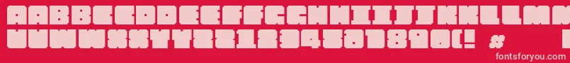 Chipofftheblock Font – Pink Fonts on Red Background