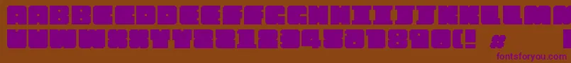 Chipofftheblock Font – Purple Fonts on Brown Background