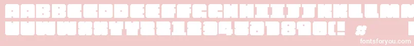 Шрифт Chipofftheblock – белые шрифты на розовом фоне