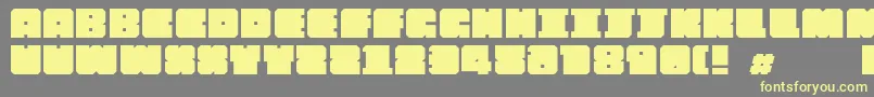 Chipofftheblock Font – Yellow Fonts on Gray Background