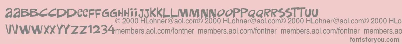 CokertwoTrialVersion Font – Gray Fonts on Pink Background