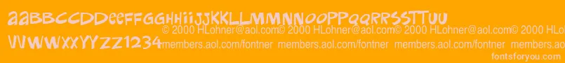 CokertwoTrialVersion Font – Pink Fonts on Orange Background