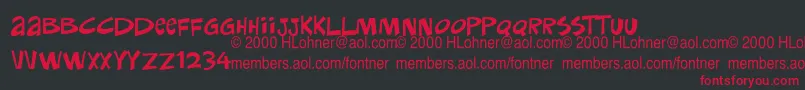 CokertwoTrialVersion Font – Red Fonts on Black Background