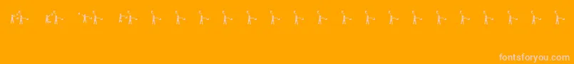 Semafore-Schriftart – Rosa Schriften auf orangefarbenem Hintergrund