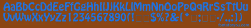 BoffoSsi Font – Blue Fonts on Brown Background