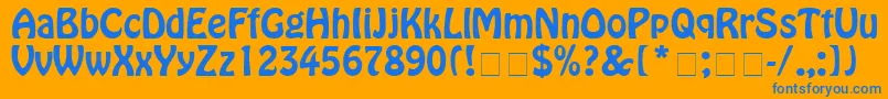 BoffoSsi Font – Blue Fonts on Orange Background