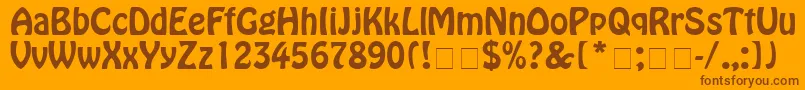 BoffoSsi Font – Brown Fonts on Orange Background