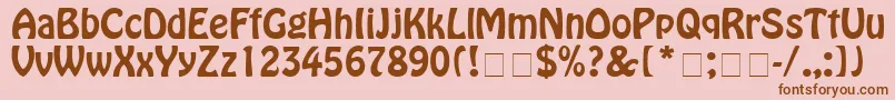 BoffoSsi Font – Brown Fonts on Pink Background