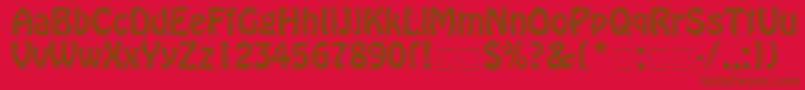 BoffoSsi Font – Brown Fonts on Red Background