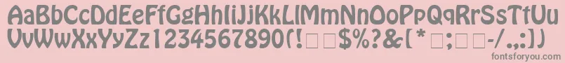 BoffoSsi Font – Gray Fonts on Pink Background