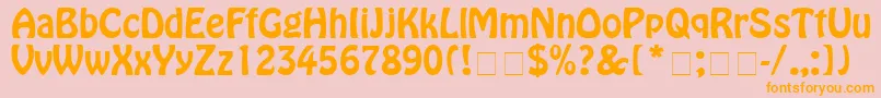 BoffoSsi Font – Orange Fonts on Pink Background