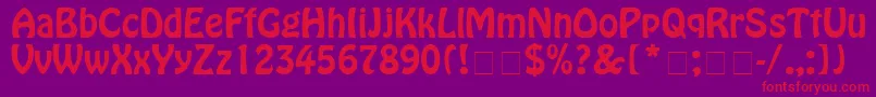 BoffoSsi Font – Red Fonts on Purple Background
