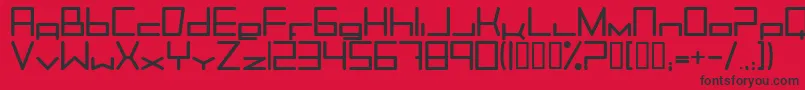 Fonte TrancemissionBold – fontes pretas em um fundo vermelho