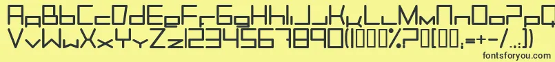 TrancemissionBold Font – Black Fonts on Yellow Background