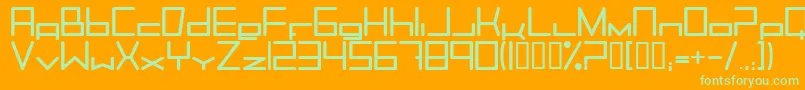 Шрифт TrancemissionBold – зелёные шрифты на оранжевом фоне