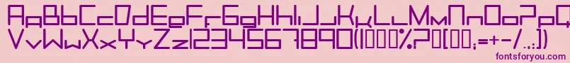 TrancemissionBold Font – Purple Fonts on Pink Background