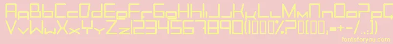 TrancemissionBold Font – Yellow Fonts on Pink Background