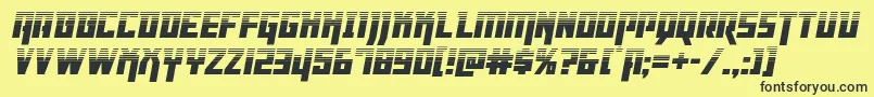 Dangerflighthalfital Font – Black Fonts on Yellow Background