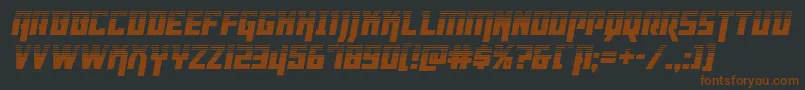 Dangerflighthalfital-Schriftart – Braune Schriften auf schwarzem Hintergrund