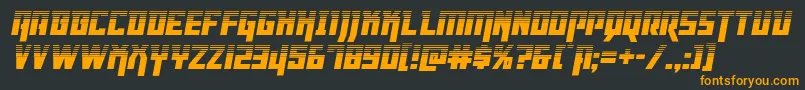 Dangerflighthalfital Font – Orange Fonts on Black Background