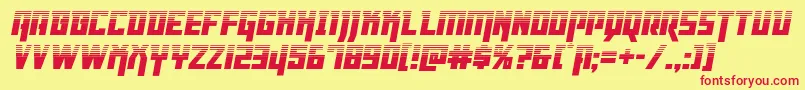 Dangerflighthalfital Font – Red Fonts on Yellow Background