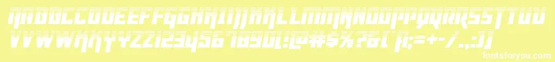 Dangerflighthalfital Font – White Fonts on Yellow Background