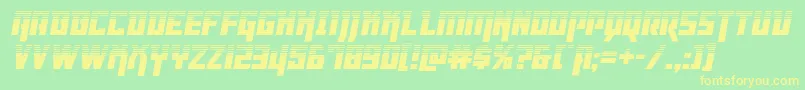 Dangerflighthalfital Font – Yellow Fonts on Green Background