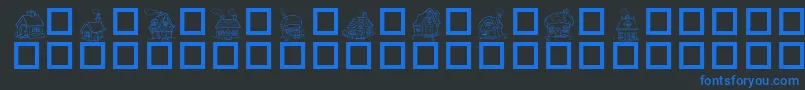 Destlh Font – Blue Fonts on Black Background
