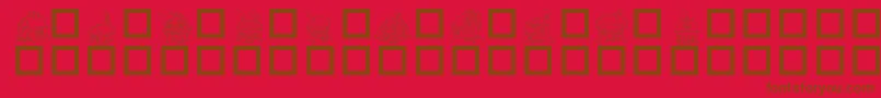 Destlh Font – Brown Fonts on Red Background