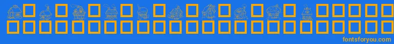 fuente Destlh – Fuentes Naranjas Sobre Fondo Azul