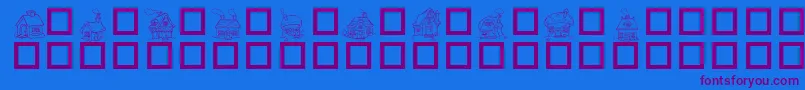 Destlh Font – Purple Fonts on Blue Background