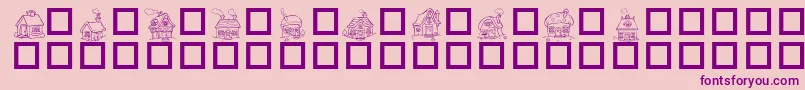 Police Destlh – polices violettes sur fond rose