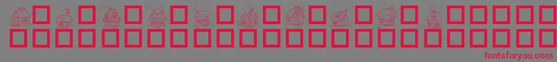Destlh Font – Red Fonts on Gray Background