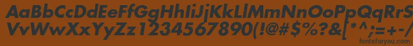 フォントKudosSsiBoldItalic – 黒い文字が茶色の背景にあります