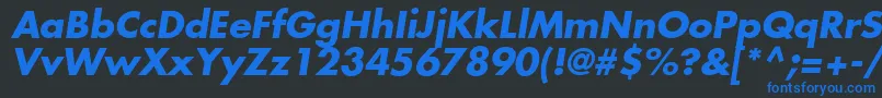 KudosSsiBoldItalic Font – Blue Fonts on Black Background