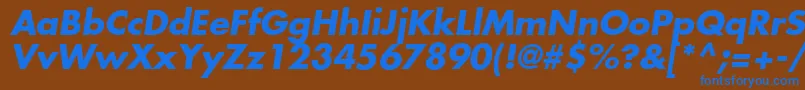KudosSsiBoldItalic Font – Blue Fonts on Brown Background