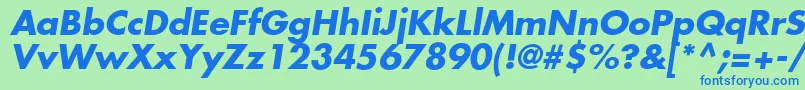 KudosSsiBoldItalic Font – Blue Fonts on Green Background