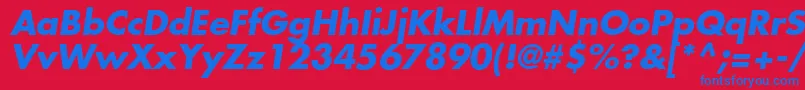 KudosSsiBoldItalic Font – Blue Fonts on Red Background